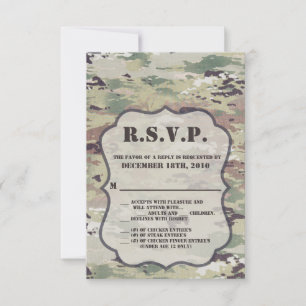 3.5x5 R.S.V.P. Card Army Air Force  OCP Camo Unifo