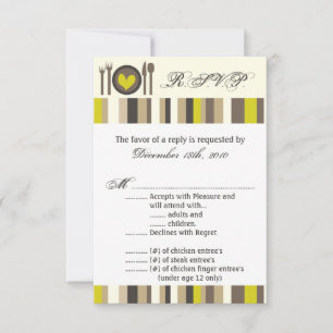 3.5x5 R.S.V.P. Card China Plate Silverware Place