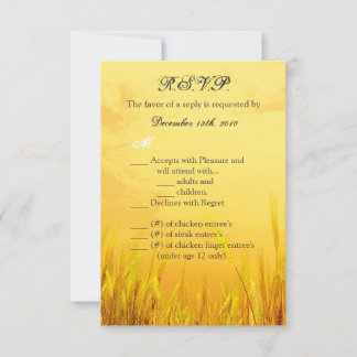3.5x5 R.S.V.P. Card Country Hay Sunset
