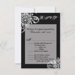 3.5x5 R.S.V.P. Card Diamond Jewellery Necklace Bra