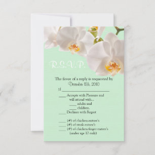 3.5x5 R.S.V.P. Card Green & Orchid