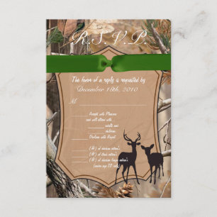 3.5x5 R.S.V.P. Card Hunters Camo Camoflauge Deer