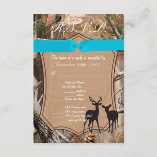 3.5x5 R.S.V.P. Card Hunters Camo Camoflauge Deer