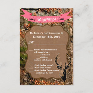 3.5x5 R.S.V.P. Card Hunting Deer Buck Head Camo