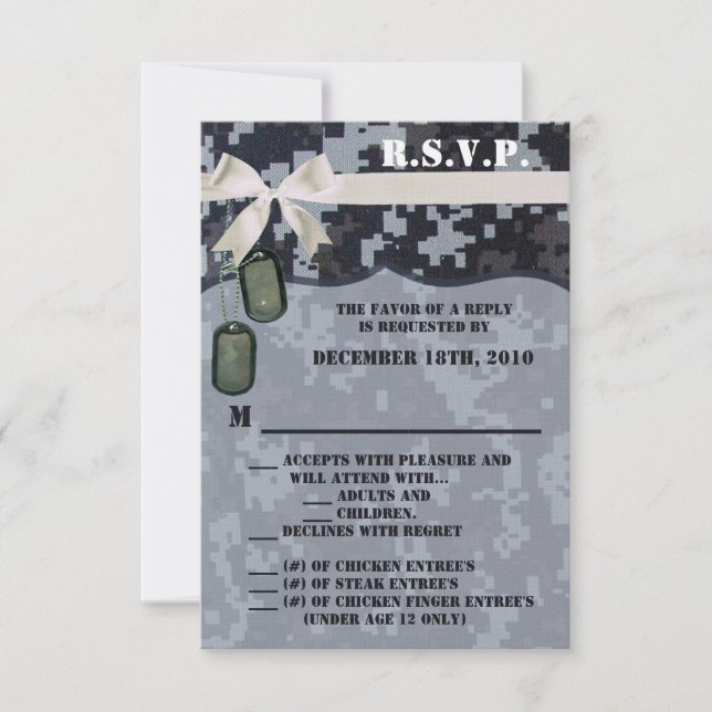3.5x5 R.S.V.P. Card Navy DIGITAL PRINT Uniform Cam (Front)