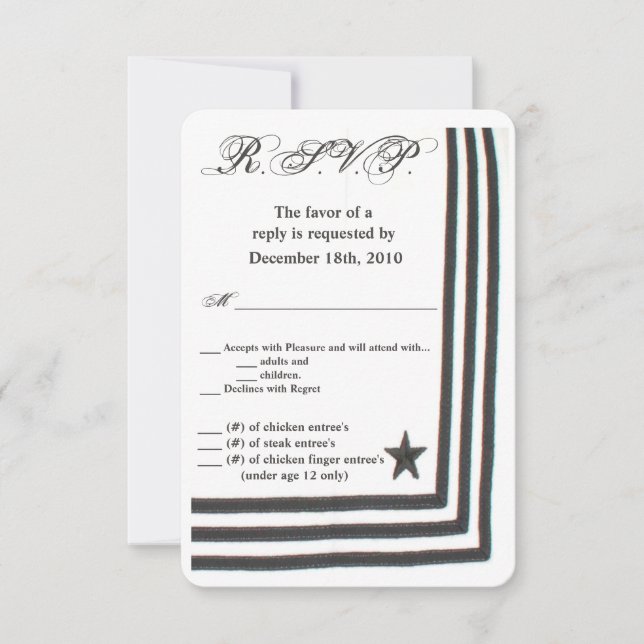 3.5x5 R.S.V.P. Card Navy Summer Dress Whites Unifo (Front)