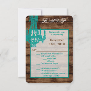 3.5x5 R.S.V.P. Card Western Rustic Chandelier Coun