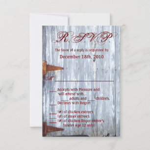 3.5x5 R.S.V.P. Card White Wash Wood Barn Door Coun