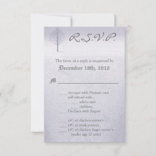 3.5x5 R.S.V.P. Card Winter Wonderland Trees Snow