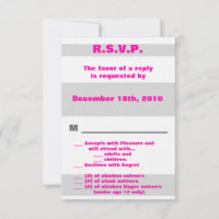 3.5x5 R.S.V.P. Modern Neon Stripe Pink 80's Retro