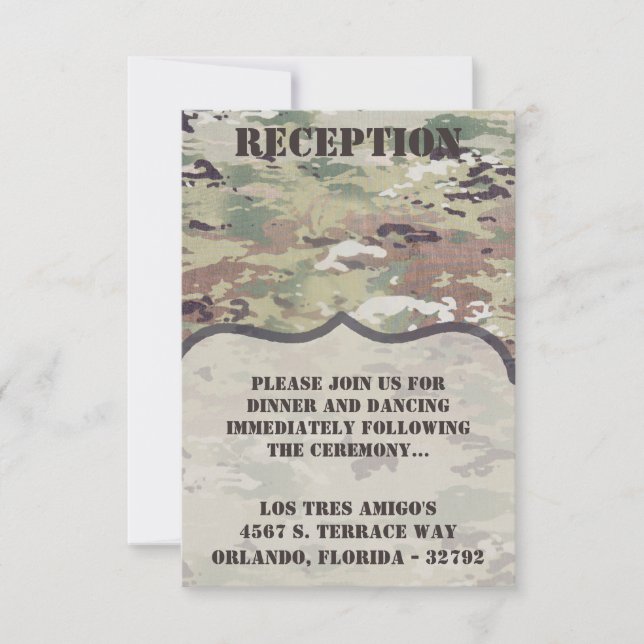 3.5x5 Reception Card Army Air Force  OCP Camo Unif (Front)
