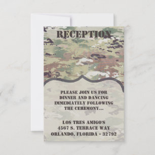 3.5x5 Reception Card Army Air Force  OCP Camo Unif