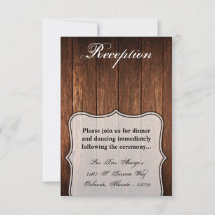 3.5x5 Reception Card Barn Wood Country Rustic