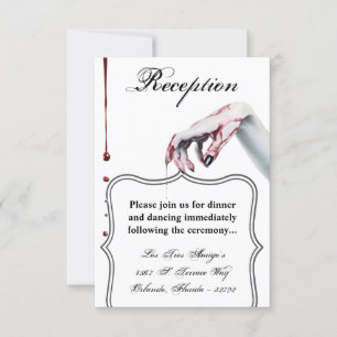 3.5x5 Reception Card zombie blood drip vampire Got
