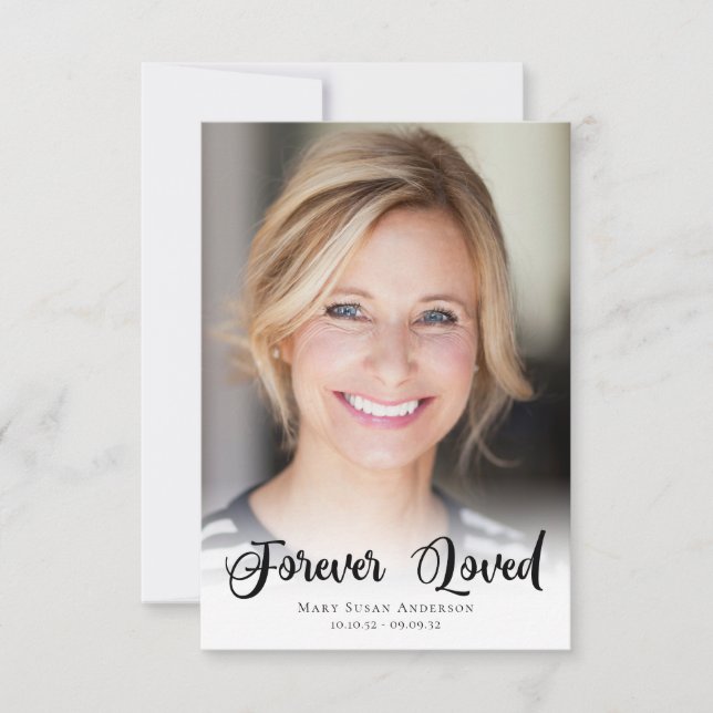 3.5x5 Simple Photo Funeral Thank You Invitation (Front)