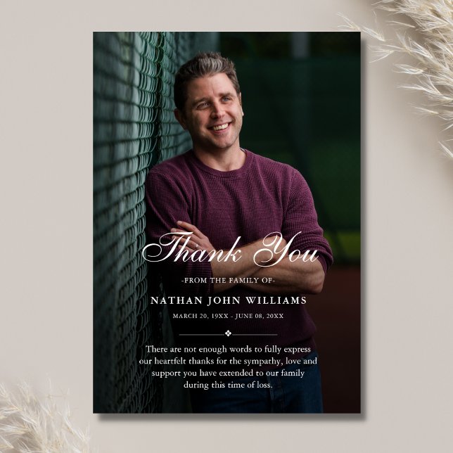 3.5x5 Thank You Custom Funeral Photo Sympathy (Creator Uploaded)