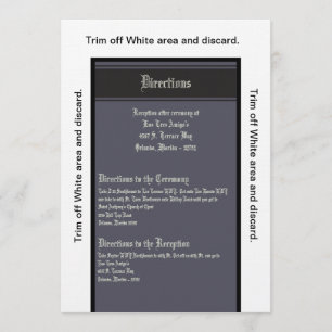 3.5x6 Directions Card Black Tie Affair