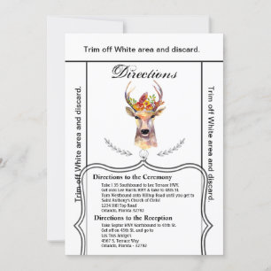 3.5x6 Directions Card boho deer Buck Head Browning