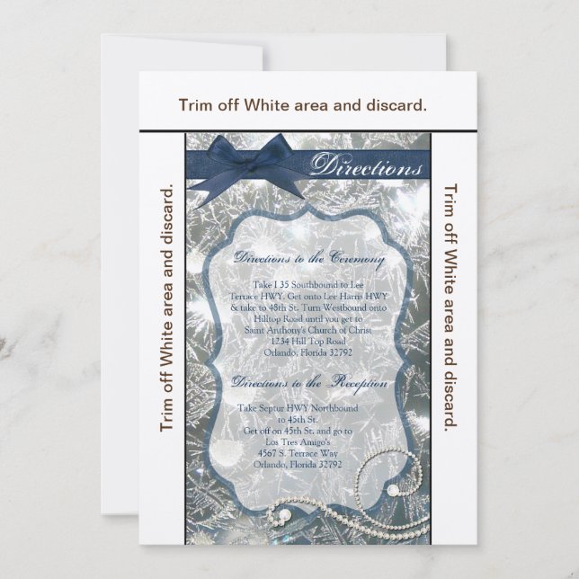 3.5x6 Directions Card Cracked Ice Winter Snow Iced (Front)