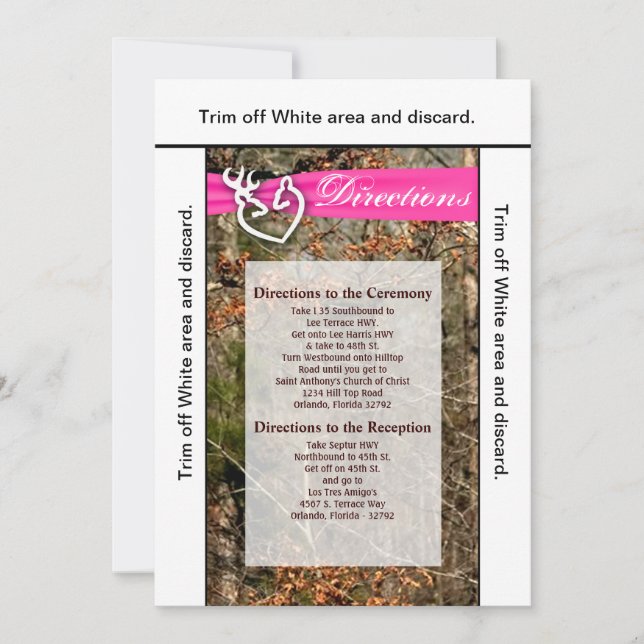 3.5x6 Directions Card Deer Couple Doe Buck Camo (Front)