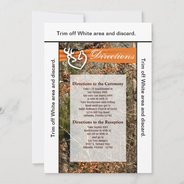 3.5x6 Directions Card Deer Couple Doe Buck Camo (Front)