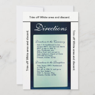 3.5x6 Directions Card Frosted Glass Mirror Modern