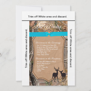 3.5x6 Directions Card Hunters Camo Camoflauge Deer