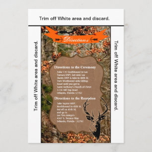 3.5x6 Directions Card Hunting Deer Buck Head Camo