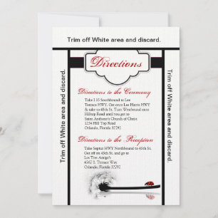 3.5x6 Directions Card Lady Bug Dandilion Flower