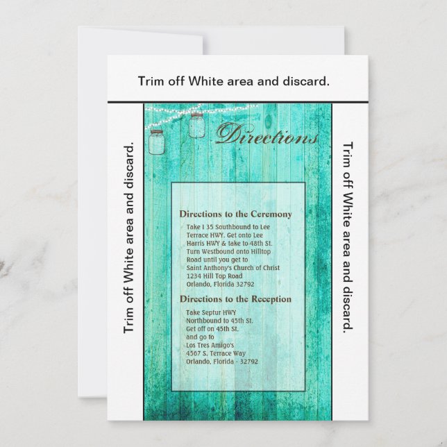 3.5x6 Directions Card Mason Jar String Lights Wood (Front)