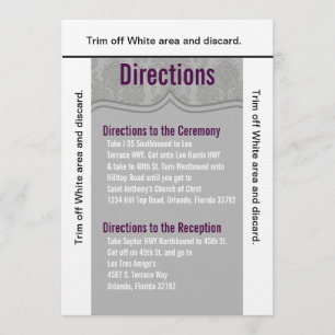 3.5x6 Directions Card Modern Grey Damas