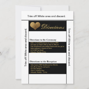 3.5x6 Directions Card Modern Stripe Black White Co