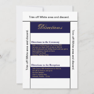 3.5x6 Directions Card Modern Stripe Navy White Co
