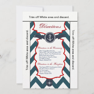 3.5x6 Directions Card Nautical Anchor Compass Ocea