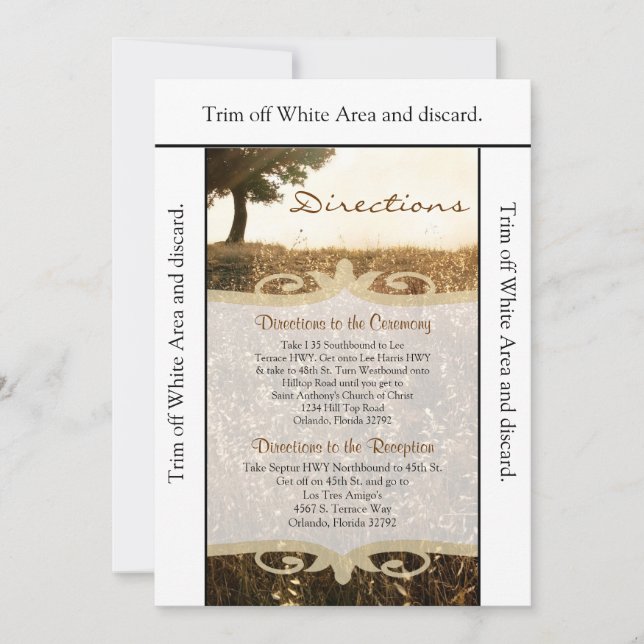 3.5x6 Directions Card Tree & Sunset Hill (Front)