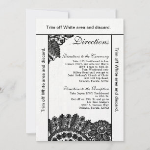 3.5x6 Directions Card Vintage Black Lace Doilies