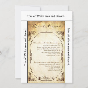 3.5x6 Directions Card Vintage Ceremony Ring Exchan