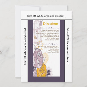 3.5x6 Directions Card Vintage Plum Mustard Rose