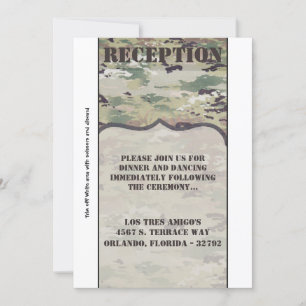 3.5x7 Reception Card Army Air Force  OCP Camo Unif