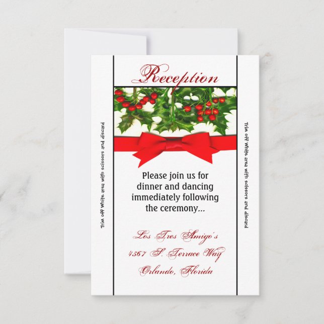 3.5x7 Reception Card Baughs of Holly Berry Christm (Front)