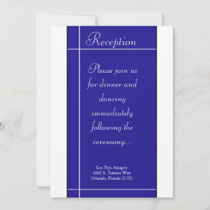 3.5x7 Reception Card Blue & White