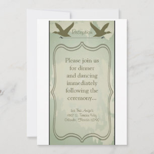 3.5x7 Reception Card Country Duck Hunting Rustic
