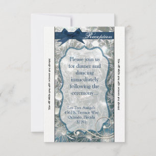 3.5x7 Reception Card Cracked Ice Winter Snow Iced