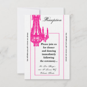 3.5x7 Reception Card Crystal Chandelier Glitz Glam