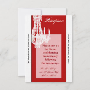 3.5x7 Reception Card Crystal Chandelier Glitz Glam