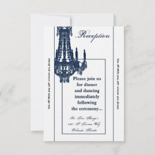 3.5x7 Reception Card Crystal Chandelier Glitz Glam