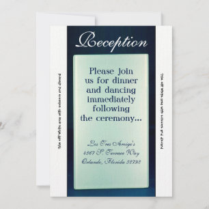 3.5x7 Reception Card Frosted Glass Mirror Modern