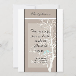 3.5x7 Reception Card Grey Tree & Birds