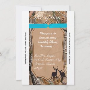 3.5x7 Reception Card Hunters Camo Camoflauge Deer