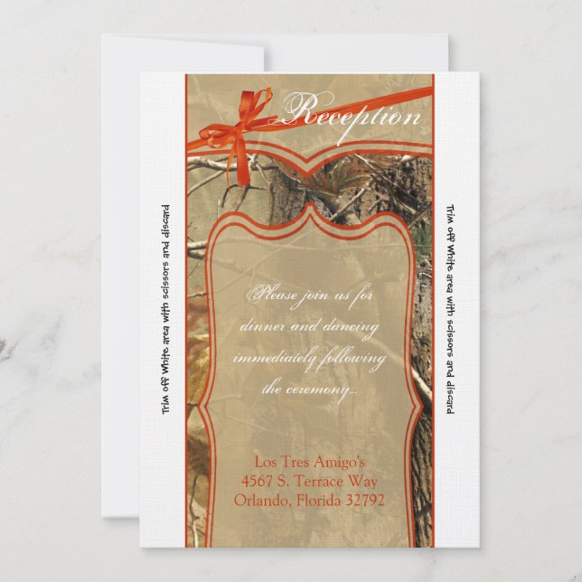 3.5x7 Reception Card Hunters Camoflouge (Front)